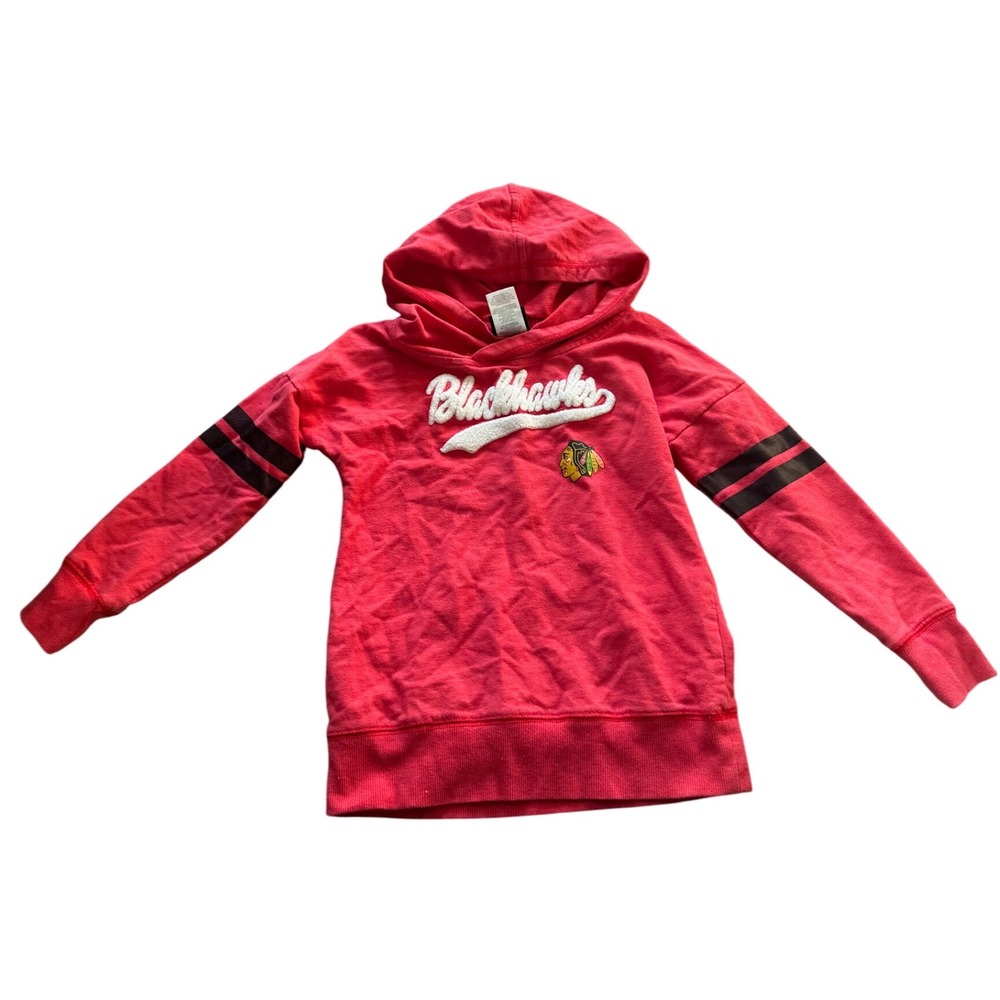 Chicago Blackhawks‎ Hoodie Kids Red Sweatshirt Size Small Youth NHL Hockey NHL